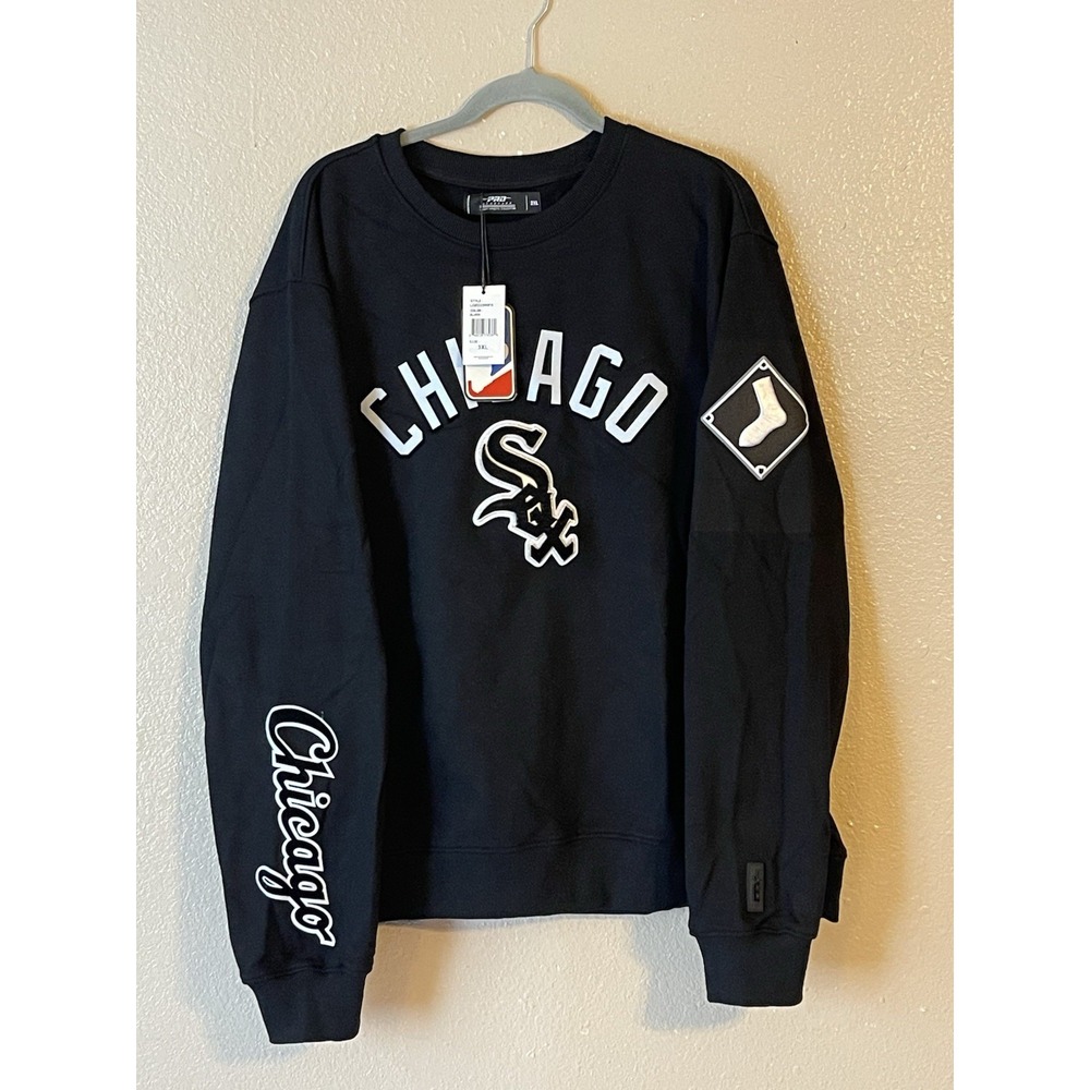 Men's‎ 3XL NWT Chicago White Sox Pro Standard Classic Crew Neck Sweatshirt Black